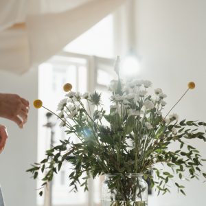 White Magnolia & Calla Lily Arrangement